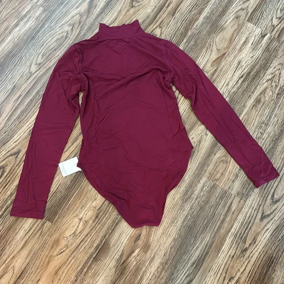 NEW!! MANGOPOP women’s mock turtle neck long sleeve tops bodysuit jumpsuit - Picture 2 of 5